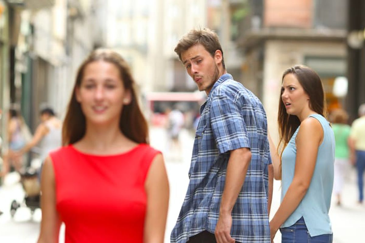 Distracted Boyfriend meme about Ghost Lifestyle