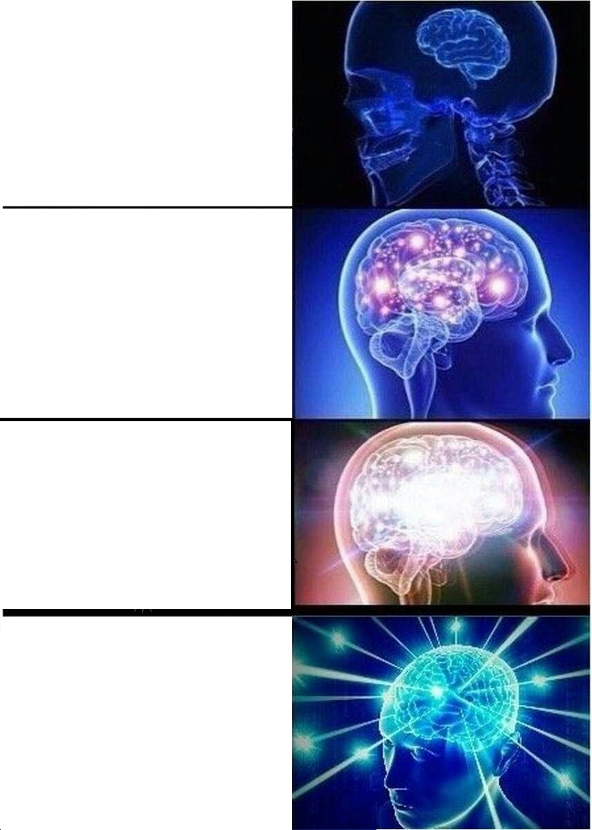 Expanding Brain meme about Ghost Lifestyle